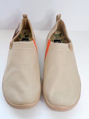 Men’s Size 11 UIN Toledo Oxford Tan Canvas Slip-On Shoes Casual Comfort
